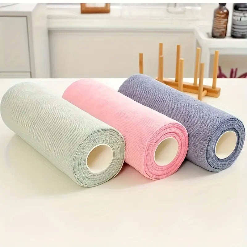 Microfiber Cleaning Cloth Roll (50 Pcs)
