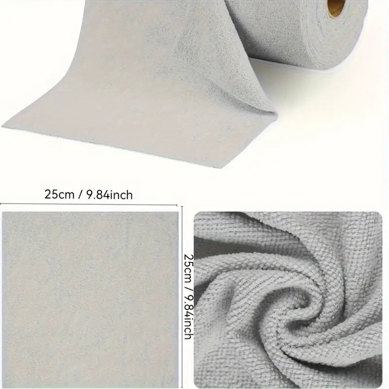 Microfiber Cleaning Cloth Roll (50 Pcs)