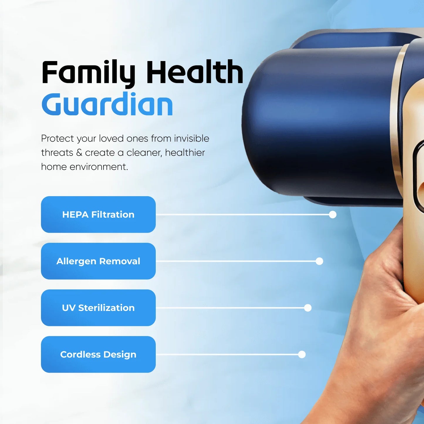 SleepVac® UV Handheld Vacuum by Awesure™
